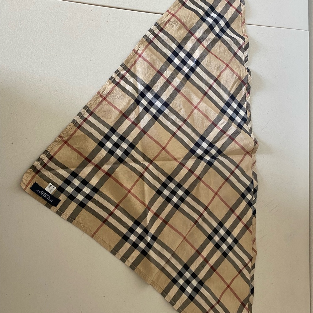 Burberry Beige and Black Checkered Scarf